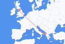 Flyreiser fra Corfu, Hellas til Manchester, England