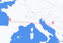 Flyg från Sarajevo till Bordeaux