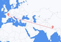 出发地 尼泊尔出发地 珀勒德布爾目的地 法国克莱蒙费朗的航班
