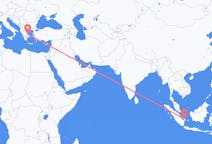 Flyrejser fra Pangkal Pinang, Indonesien til Skiathos, Grækenland