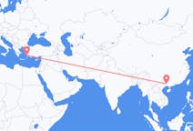 Flyreiser fra Nanning, Kina til Bodrum, Tyrkia
