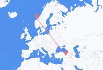 Flyreiser fra Kristiansund, Norge til Elazig, Tyrkia