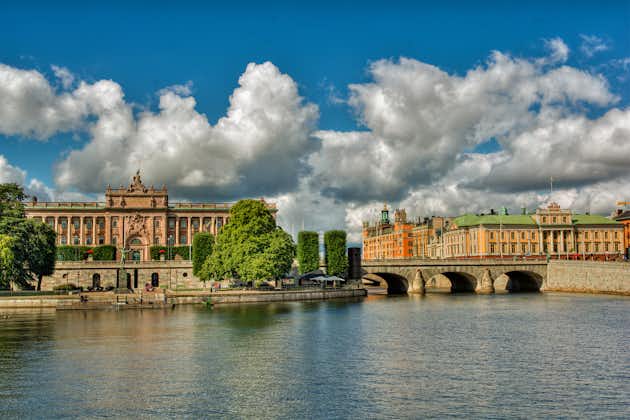 photo of cityscape of Stockholm (Sweden) including the Museum of Medieval Stockholm, HDR-technique.