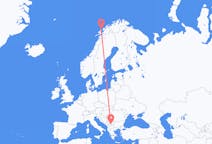 Flyreiser fra Andenes, Norge til Pristina, Kosovo