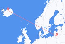 Flights from Akureyri, Iceland to Kaunas, Lithuania