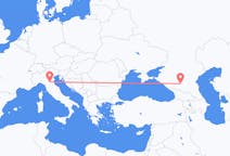 Flyreiser fra Mineralnye Vody, Russland til Bologna, Italia