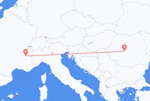 Vluchten van Sibiu naar Grenoble