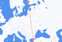Flüge von Mytilini, Griechenland nach Turku, Finnland