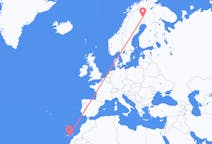 Voos de Pajala, Suécia para Las Palmas de Gran Canária, Espanha