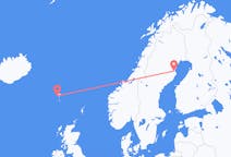 Vols de Skellefteå, Suède pour Sørvágur, îles Féroé