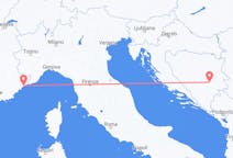 Flyg från Sarajevo, Bosnien och Hercegovina till Nice, Frankrike