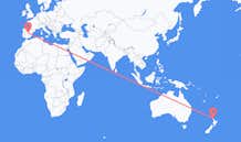 Flyrejser fra Whangarei, New Zealand til Madrid, Spanien