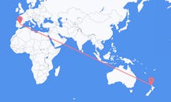 Flyg från Whangarei, Nya Zeeland till Madrid, Spanien