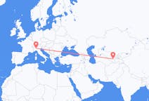 Loty z Samarkanda, Uzbekistan do Mediolanu, Włochy