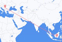 Flyg från Palangka Raya, Indonesien till Belgrad, Indonesien