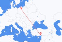 Flyreiser fra Adana, Tyrkia til Bydgoszcz, Polen