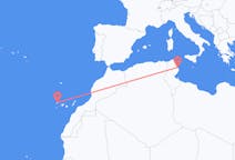Flyg från Monastir, Tunisien till La Palma, Spanien