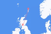 Vluchten van Lerwick, Schotland naar Glasgow, Schotland