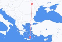 Flyg från Sitia, Grekland till Bacau, Rumänien