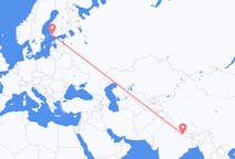 Flights from Bharatpur, Nepal to Turku, Finland