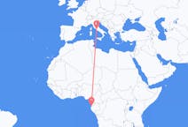 Flyrejser fra Libreville, Gabon til Rom, Italien