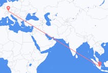 Flyrejser fra Palembang, Indonesien til Memmingen, Tyskland
