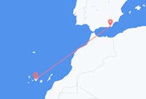 Vluchten van Santa Cruz de Tenerife, Spanje naar Almeria, Spanje
