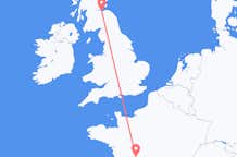 Flyg från Poitiers, Frankrike till Edinburgh, Skottland