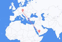 Flyrejser fra Najran, Saudi-Arabien til Linz, Østrig