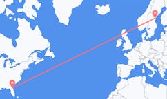 Flyreiser fra Jacksonville, USA til Sundsvall, Sverige