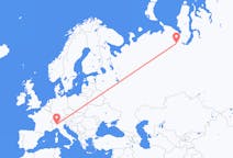 Flights from Milan, Italy to Salekhard, Russia