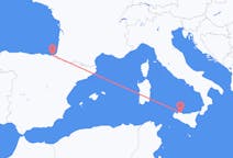 出发地 西班牙从 圣塞巴斯蒂安目的地 意大利巴勒莫的航班