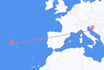 Flights from Zadar, Croatia to Pico Island, Portugal