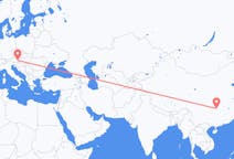 Flyreiser fra Zhangjiajie, Kina til Graz, Østerrike