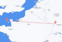 Flyreiser fra Saint Peter Port, Guernsey til Karlsruhe, Tyskland