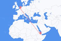 Flyreiser fra Semera, Etiopia til Brussel, Belgia