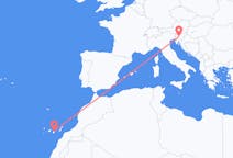 Flights from Ljubljana to Las Palmas