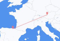 Vluchten van Bilbao, Spanje naar Salzburg, Oostenrijk