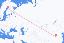 Flyg från Xi'an, Kina till Uleåborg, Finland