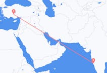 出发地 印度出发地 果阿目的地 土耳其科尼亞的航班