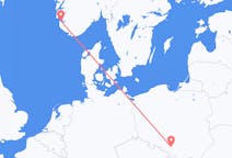 Flyg från Katowice, Polen till Stavanger, Norge