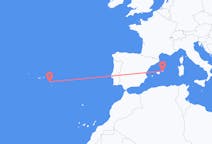 Fly fra Ponta Delgada til Menorca