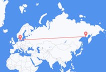 Flights from Copenhagen, Denmark to Magadan, Russia