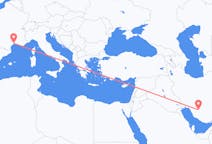 Loty z Sziraz, Iran z Montpellier, Francja