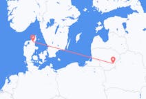 Flights from Vilnius in Lithuania to Aalborg in Denmark