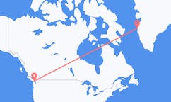 캐나다 빅토리아에서 출발해 그린란드 시시미우트에게(으)로 가는 항공편