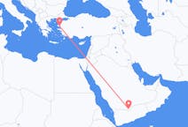 Flights from Sharurah, Saudi Arabia to Mytilene, Greece