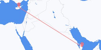Vluchten van Qatar naar Cyprus
