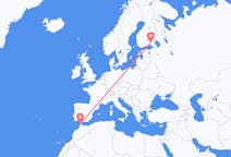 Flyreiser fra Tanger, Marokko til Villmanstrand, Finland