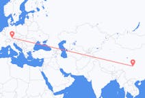 Flyg från Mianyang, Kina till München, Tyskland